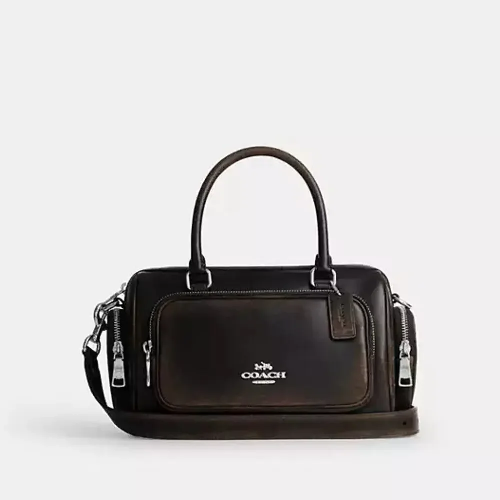 NEW‼️Coach Rowan Satchel Bag With Pockets In Loved Leather CES83